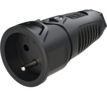 Gumijas kontaktligzda 250V AC, 3x16A (2P+E), IP20, TPE/PA6, Taurus2, fb SH, melna 2410-SS | 9003399469398
