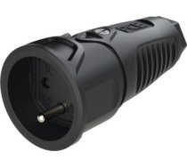 Gumijas kontaktligzda 250V AC, 3x16A (2P+E), IP20, TPE/PA6, Taurus2, fb SH, melna 2410-SSC | 9003399469008