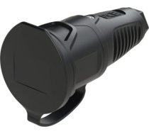 Gumijas kontaktligzda 250V AC, 3x16A (2P+E), IP54, ar vāku, TPE/PA6, Taurus2, Schuko, melna 2511-SSC | 9003399469428