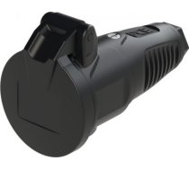 Gumijas kontaktligzda 250V AC, 3x16A (2P+E), IP54, ar vāku, TPE/PA6, Taurus2, fb, melna 2412-SSW | 9003399469442