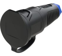 Gumijas kontaktligzda 250V AC, 3x16A (2P+E), IP54, ar vāku, TPE/PA6, Taurus2, Schuko, melna/zila 2511-SB | 9003399467318