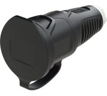 Gumijas kontaktligzda 250V AC, 3x16A (2P+E), IP54, ar vāku, TPE/PA6, Taurus2, Schuko, melna/balta 2511-SW | 9003399472374
