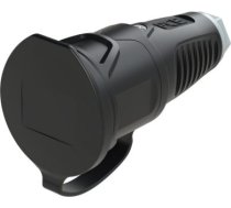 Gumijas kontaktligzda 250V AC, 3x16A (2P+E), IP54, ar vāku, TPE/PA6, Taurus2, Schuko, melna/pelēka 2511-SDG | 9003399472381