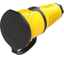 Gumijas kontaktligzda 250V AC, 3x16A (2P+E), IP54, ar vāku, TPE/PA6, Taurus2, Schuko, dzeltena/melna 2511-ES | 9003399466670