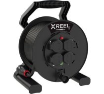 Pagarinātājs XREEL 25m, H05RR-F 3x1.5, IP54, 4xGS, melns 92501H48143 | 5902082049463