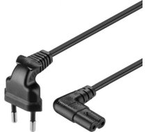 Goobay | 97350 | Euro connection cord, both ends angled | Black Euro male (Type C CEE 7/16) | Device socket C7 97350 | 4040849973505