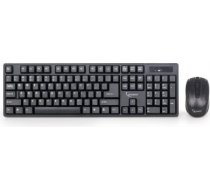 ENG Klaviatūra ar peli, Bezvadu, USB, Melna KBS-W-01 | 8716309091534
