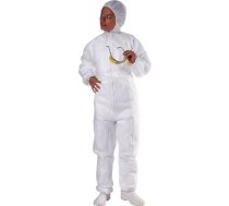 WHITE POLYPRO HOOD OVERALL L PO106BCGT | 3295249005337