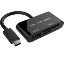 Atmiņas karšu lasītājs USB-C SD/COMBO, melns UHB-CR3-02 | 8716309100793