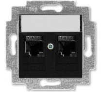 5014H-A61018 63W Double data socket outlet, RJ45 c at.6 + RJ45 cat.6 2CHH296118A6063 | 8592624111511