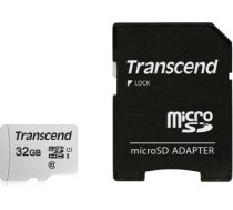Atmiņas karte MEMORY MICRO SDHC 32GB W/ADAPT, Melns/Balts TS32GUSD300S-A | 760557842071