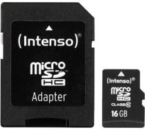 Atmiņas karte MEMORY MICRO SDHC 16GB C10, W/ADAPTER, Melna 3413470 | 4034303018192