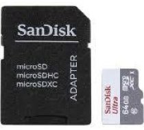 Atmiņas karte MICRO SDXC 64GB UHS-I, W/Adapt, Melna SDSQUNR-064G-GN6TA | 619659185084