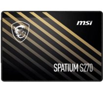 SSD MSI SPATIUM S270 480GB SATA 3D NAND Write speed 450 MBytes/sec Read speed 500 MBytes/sec 2,5" TBW 250 TB MTBF 2000000 hours S78-440E350-P83 S78-440E350-P83 | 4711377001168