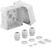 Instalācijas kārba ar 3xV-TEC VM un 3x116 95x95x72 , PC, gaiši pelēks, 7035 2005032 | 4012196588787