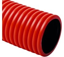 Rigid double-coated corrugated pipe, halogen free,  KOPODUR diameter 50 mm, red, length 6 m. KD 09050_BC | 8595057643765