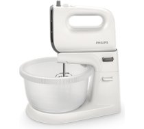 Philips Mixer  Viva Collection HR3745/00 Mixer with bowl, 450 W, Number of speeds 5, Turbo mode, White HR3745/00 | 8710103808473