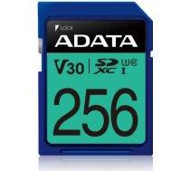 Atmiņas karte Premier Pro UHS-I SDXC, 256 GB, Flash memory class 10, U3, V30, 85 MB/s, 100 MB/s, Zila ASDX256GUI3V30S-R | 4713218463944