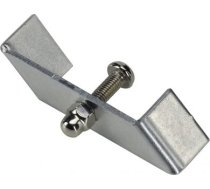 Retaining bracket for 1- circuit track, recessed version, nickel matt, 1 pce. 143230 | 4024163127455