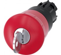 EMERGENCY STOP mushroom pushbutton, 22 mm, round, plastic, red, 40 mm, with RONIS lock, lock number 3SU1000-1HF20-0AA0 | 4011209947009