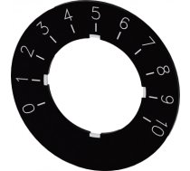 Labeling plate for potentiometer, black label, white font, with inscription: 0...10, Outer diameter 3SU1900-0BG16-0SA0 | 4047621028675