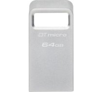 USB 3.2 Flash DataTraveler micro 64 GB, USB 3.2, Sudraba DTMC3G2/64GB | 740617328066