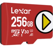 Atmiņas karte Play UHS-I MicroSDXC, 256 GB, Flash memory class 10, 150 MB/s, Sarkana LMSPLAY256G-BNNNG | 843367121786