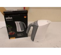 SALE OUT.  | Braun | Kettle | WK500 MultiQuick 5 | Standard | 3000 W | 1.7 L | Plastic | 360° rotational base | White/Grey | MISMATCH PRODUCT INFORMATION ON PACKAGING WK500WHSO | 2000001307700