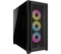 Corsair | Tempered Glass PC Case | iCUE 5000D RGB AIRFLOW | Side window | Black | Mid-Tower | Power supply included No CC-9011242-WW | 840006694342