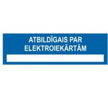 Zīme "Atbildīgais par elektroiekārtām" 150x50mm 08315001 | 0008315001000