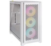 Corsair | Tempered Glass PC Case | iCUE 4000D RGB AIRFLOW | Side window | White | Mid-Tower | Power supply included No CC-9011241-WW | 840006694328