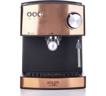Espresso kafijas automāts AD4404cr spiediens 15 bar, iebūvēts piena putotājs, Pusautomātisks, 850W, 1.6L, Varš/Melns AD 4404CR | 5902934830553