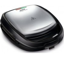 TEFAL | SW341D12 Snack Time | Sandwich Maker | 700 W | Number of plates 2 | Number of pastry | Diameter  cm | Stainless Steel/Black SW341D12 | 3045386375486