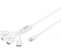Digitus | USB 2.0 Cable Hub, 4-Port 4x USB A/F, 1x USB A male, DC2.5mm (PSU not incl.) | DA-70216 DA-70216 | 4016032284062