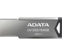 USB flash UV350 64 GB, USB 3.1, Sudraba AUV350-64G-RBK | 4710273771168