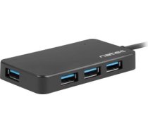 Natec USB 3.0 HUB, Silkworm, 4-Port, Black | Natec 4 Port Hub With USB 3.0 | Silkworm NHU-1343 | 0.15 m | Black | USB Type-C NHU-1343 | 5901969417180
