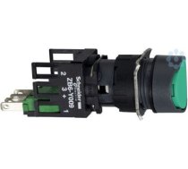 Complete push button, Harmony XB6, green flush pushbutton, 16mm, spring return, 1NO, unmarked XB6AA31B | 3389110764253