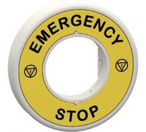 Illuminated marked legend ring, Harmony XB5, 60mm, plastic, yellow, red fixed integral LED, marked E ZBY9W2B330 | 3606489745141