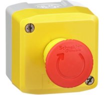 Control station, Harmony, plastic, yellow, 1 red mushroom head push button 40mm, emergency stop turn XALK178EH7 | 3389119413930