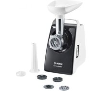 Bosch | Meat mincer CompactPower | MFW3612A | Black | 500 W | Number of speeds 1 | 2 Discs: 4 mm and 8 mm; Sausage filler accessory; pasta nozzle for spaghetti and tagliatelle; cookie nozzle with three different shapes MFW3612A | 4242005028610
