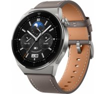 Huawei WATCH GT 3 Pro Smart watch, GPS (satellite), AMOLED, Touchscreen, Heart rate monitor, Activity monitoring 24/7, Waterproof, Bluetooth, Titanium Case with Gray Leather Strap, Odin-B19V 55028467 | 6941487248391
