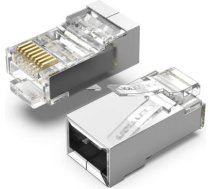 Konektors RJ45-RJ45, Cat6 FTP, balts RJ45F-6