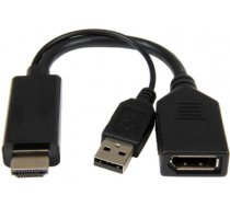 Cablexpert | Active 4K HDMI to DisplayPort Adapter | A-HDMIM-DPF-01 | Black | DisplayPort Female | HDMI Male (Type A) | 0.1 m A-HDMIM-DPF-01 | 8716309121484