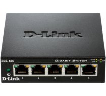 D-Link | Ethernet Switch | DGS-105/E | Unmanaged | Desktop | 1 Gbps (RJ-45) ports quantity 5 | 60 month(s) DGS-105/E | 790069368226