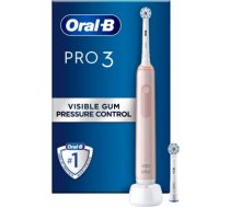 Oral-B | Electric Toothbrush | Pro3 3400N | Rechargeable | For adults | Number of brush heads included 2 | Number of teeth brushing modes 3 | Pink Sensitive PRO3 3400N PINK SENS |     8006540760093