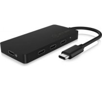 Raidsonic 4-port hub with USB Type-C interface and PD port  IB-HUB1429-CPD Black IB-HUB1429-CPD | 4250078170440