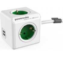 PowerCube Extended USB zaļš, pagarinātājs 1.5m 1402GN/DEEUPC | 8718444087014