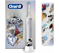 Oral-B | Electric Toothbrush with Travel Case | Vitality PRO Kids Disney 100 | Rechargeable | For kids | Number of brush heads included 1 | Number of teeth brushing modes 2 | White VITALITY PRO DISNEY | 8006540773956