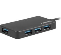 Natec USB 3.0 HUB, Silkworm, 4-Port, Black | Natec | 4 Port Hub With USB 3.0 | Silkworm NHU-1343 | Black | USB Type-C | 0.15 m NHU-1343 | 5901969417180