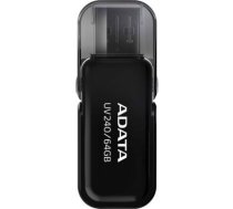 ADATA | DashDrive UV240 | 64 GB | USB 2.0 | Black AUV240-64G-RBK | 4713218465405